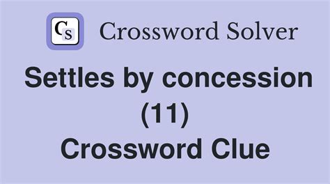 settles crossword clue